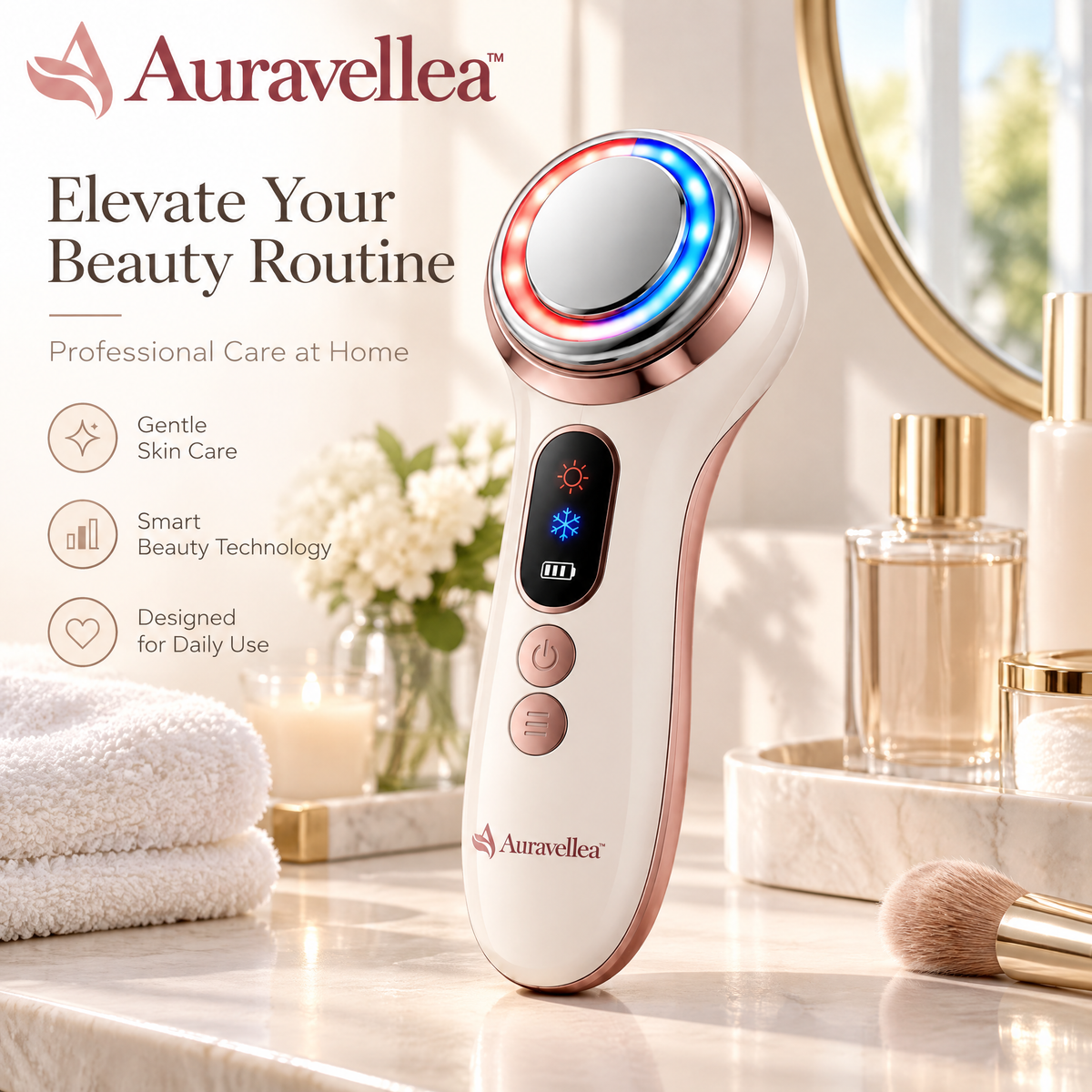 Auravellea™ Hot & Cold Facial Massager